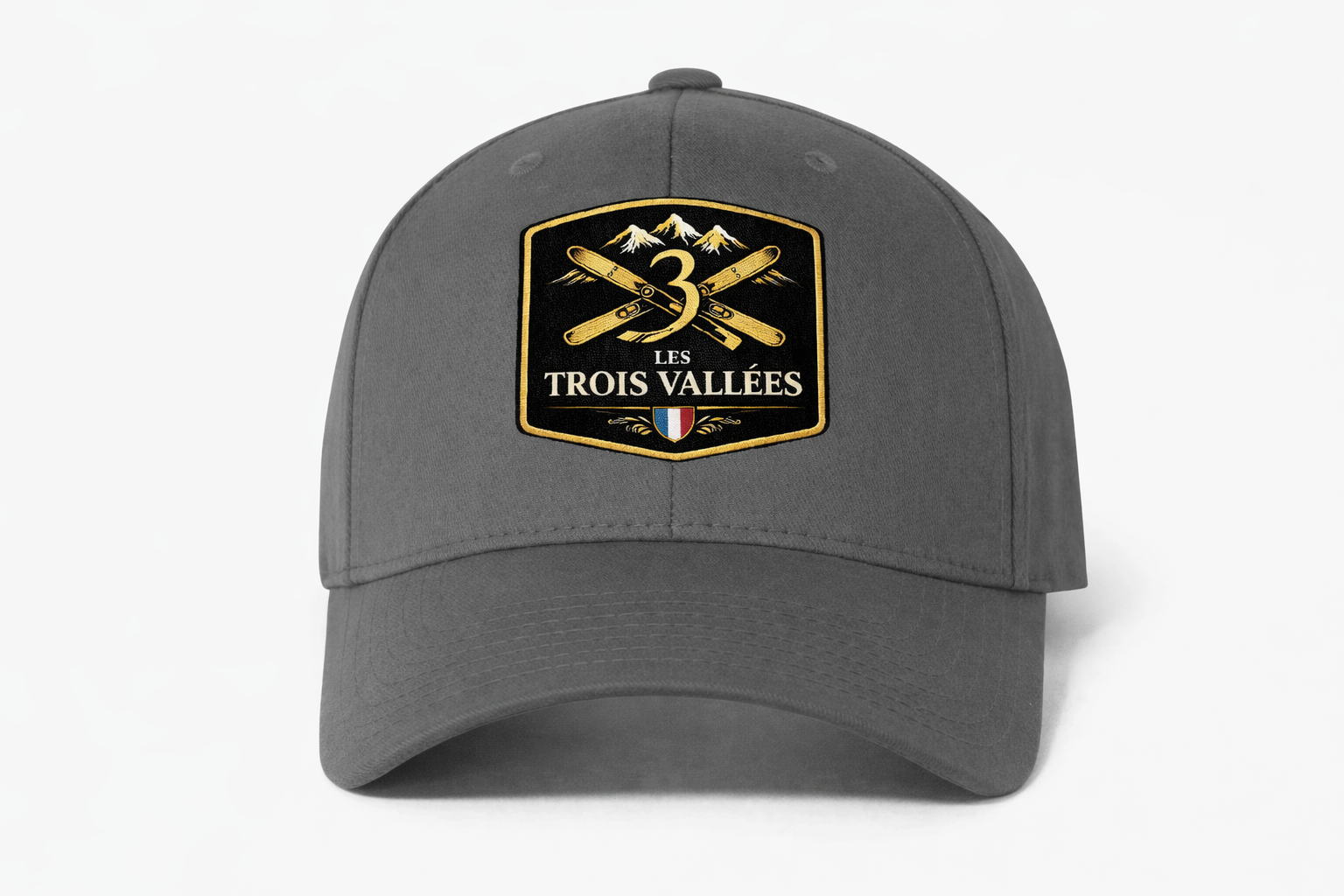Les Trois Vallées – Alpine Prestige Cap Charcoal – Limited Edition